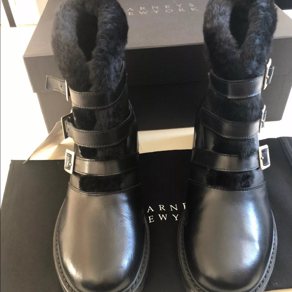 ♦️Barneys New York Womens Leather Winter Boots - Picture 4 of 8